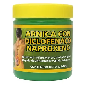 Arnica Pomada Muscular 125g - Herbal Massage Balm - Soothing Full-Body Care-Non-Greasy Formula 2 in 1 Bruises, Arthritis, Pain reliever Oil Comfort Cosmetic Healthcare Arnica gel Hits Aloe Vera Cracked Skin Menthol Therapeutic Therapy Natural Treatment