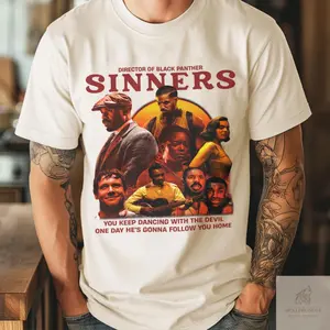 Sinners Movie T-shirt (2025) Unisex Horror Action Film Tee, Favorite Film 2025 Shirt, Gift For Him, Gift For Fan