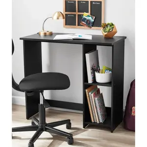 Mainstays Writing Desk, Modern Workstation with True Black Oak Finish, Compact & Stylish Design for Home or Office