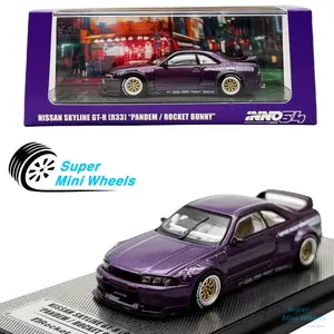 INNO64 1:64 Nissan GT-R R33 Pandem/Rocket Bunny Purple