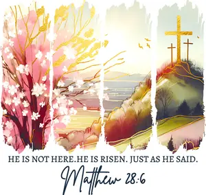 DTF Transfer – He is Risen Multi Sizes (RE-SC001)
