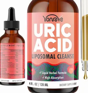 Liposomal Uric Acid Drops, Tart Cherry Supplement with Celery Seed & Boswellia Extract – Muscle, Detox, Joint and Kidney, Uric Acid Cleanse Liquid Supplement– 4 FL OZ (1 Bottle)