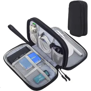 Electronics Accessories Organizer Pouch Bag, Travel Universal Organizer for Cable, Charger, Phone, SD Card, Business Travel Gadget Bag