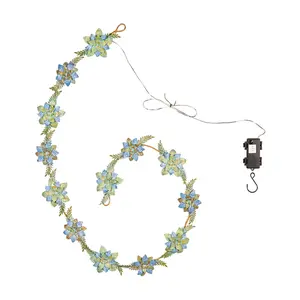 QVC Battery-Operated Metal Floral Garland, Home & Festive Party Decoration Supply