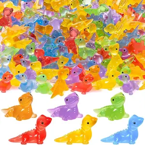 50/100pcs Glow-In-The-Dark Mini Resin Lizard Figurines, Cute Animal Design Semi-Transparent Lizard Statues, Animal Resin Models for DIY Crafts, Landscaping, Potted Plants, Decorative Figurines