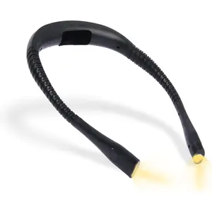 3-Color & 9-Brightness Bendable Neck Reading Light, 60-hr Lasting Rechargeable Lamp, Perfect for Reading in Bed, Knitting, Camping (Classic, 1)