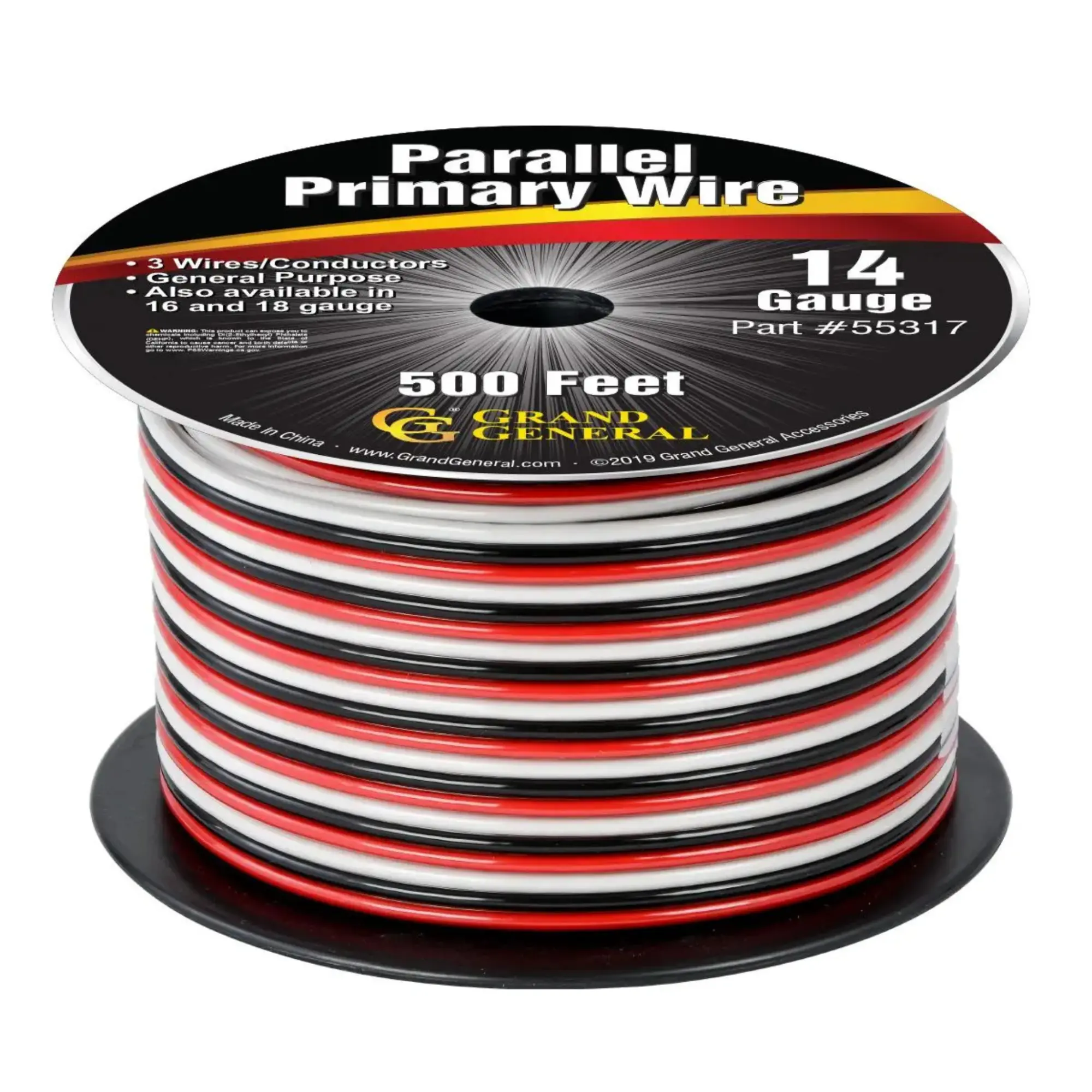 Grand General – 3-Conductor Parallel Primary Wire (Sold by the Foot)
