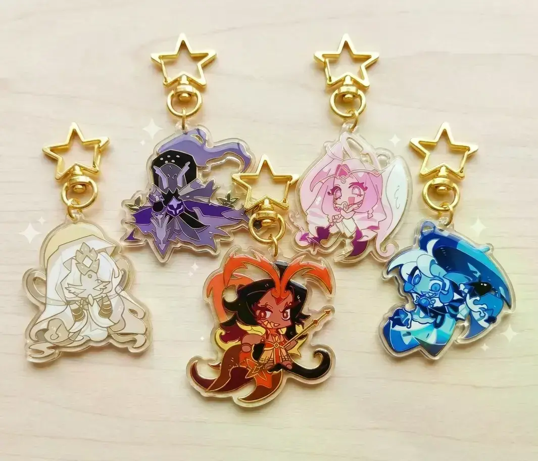 Cookie Run Kingdom Acrylic Keychains - CRK Kawaii, Cute Keyring Accessory, Fun Charm For Backpack Or Purse | High Quality and Customer Favorite Items