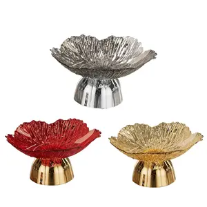 Elegant Fruit & Snack Tray Set, Oval Plastic Design with Leaf Pattern, Perfect Kitchen Decor, Stylish Serving Platter, Office Party Use