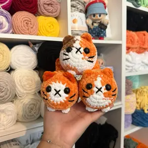 crochet loaf cat plushie - multiple colors