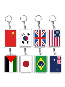 Global Flag Keychains Set, Includes Us, Uk, Canada & More, Durable Alloy Material, Perfect Gift for Travelers, All-Season Use