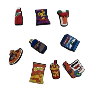 México Collection Shoe Accessories with Food and Beverage Patterns 9 pcs - Footwear and bags Decor croc gibbitz charms