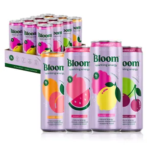 (A)Bloom Nutrition Sparkling Energy Drink Variety Pack – Natural Caffeine, Zero Sugar Energy Beverage with 180mg Caffeine, Antioxidant-Rich Formula, 12oz Cans, 12 Pack