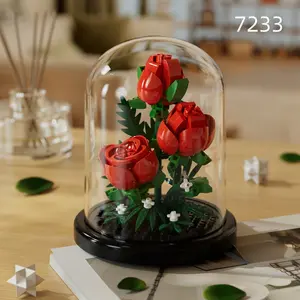 Romantic Proposal Decoration, Unique Decor, DIY Flower Building Set, Desktop Ornament & Puzzle Toy, Perfect Birthday Gift, Mother's Day Present, Ideal Gift