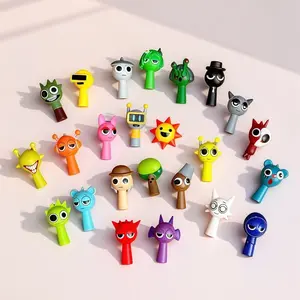 24pcs/Set Mini Sprunki Anthropomorphic Minifigure Action Figures, Cartoon Movie Sprunki Wenda Model Dolls, Kids' Gift Toy, Anthropomorphic Action Figures