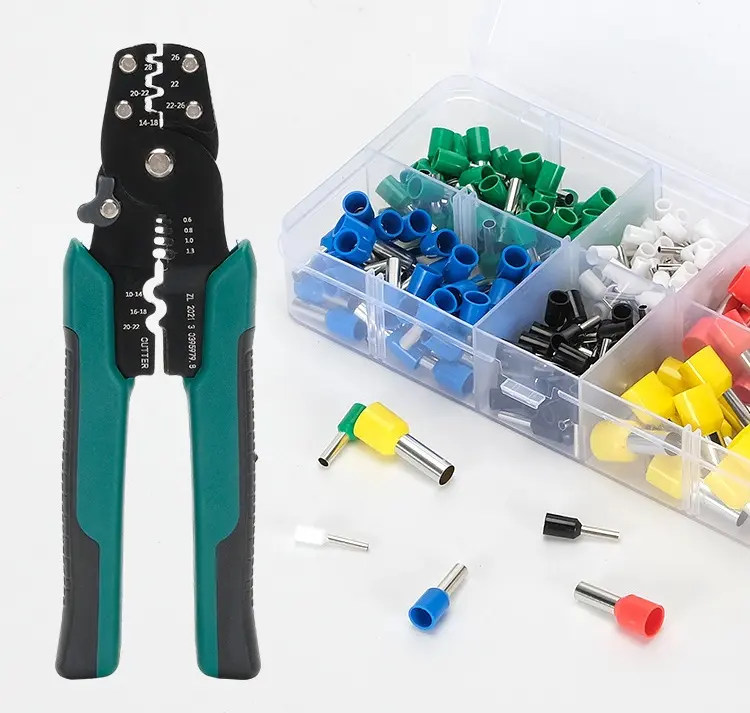 300PCS Wire Crimper Tool Kit, Heavy Duty Crimping Pliers with Wire Terminal Connectors and Storage Box, Multifunctional Electrical Hand Tool for Automotive Repair, Home Wiring and DIY Projects