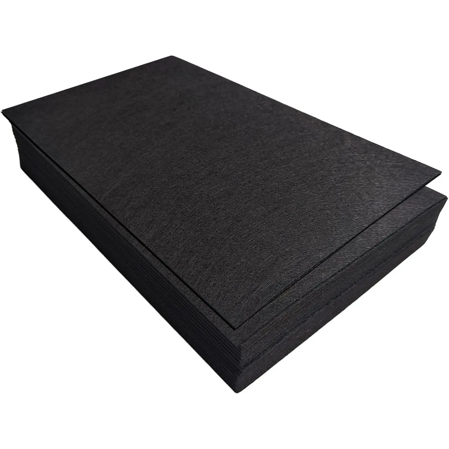 Stiff Felt Sheets, 32 count Felt Fabric, 7"x11.3" Color Felt for Crafts, Craft Felt Square for Sewing (Black)