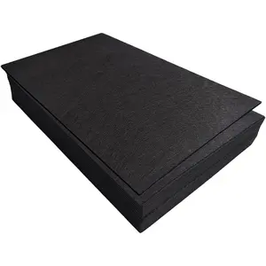 Stiff Felt Sheets, 32 count Felt Fabric, 7"x11.3" Color Felt for Crafts, Craft Felt Square for Sewing (Black)
