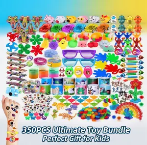 350pcs Party Favors for Kids 3-5 4-8 8-12, Goodie Bags Stuffers, Pinata Stuffers Fillers, Treasure Box Toys for Classroom Prizes, Carnival Prizes Birthday Easter Bulk Holiday Supplies