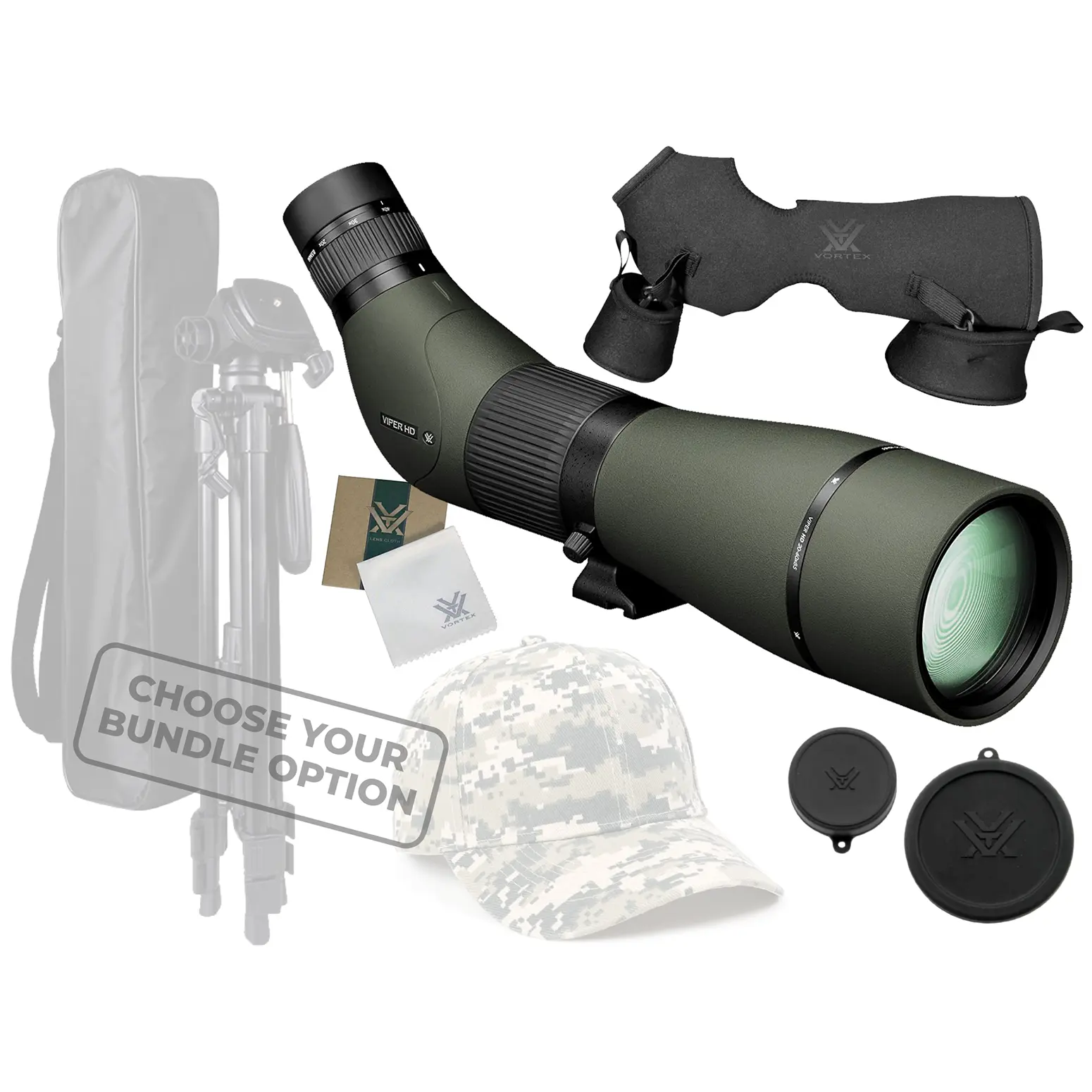 Vortex Optics Viper HD 20-60x85 Angled Spotting Scope (V502) - Fully Multi-Coated, for Hunters, Archers, Hiking/Light Outdoor Use, 12 Months Support