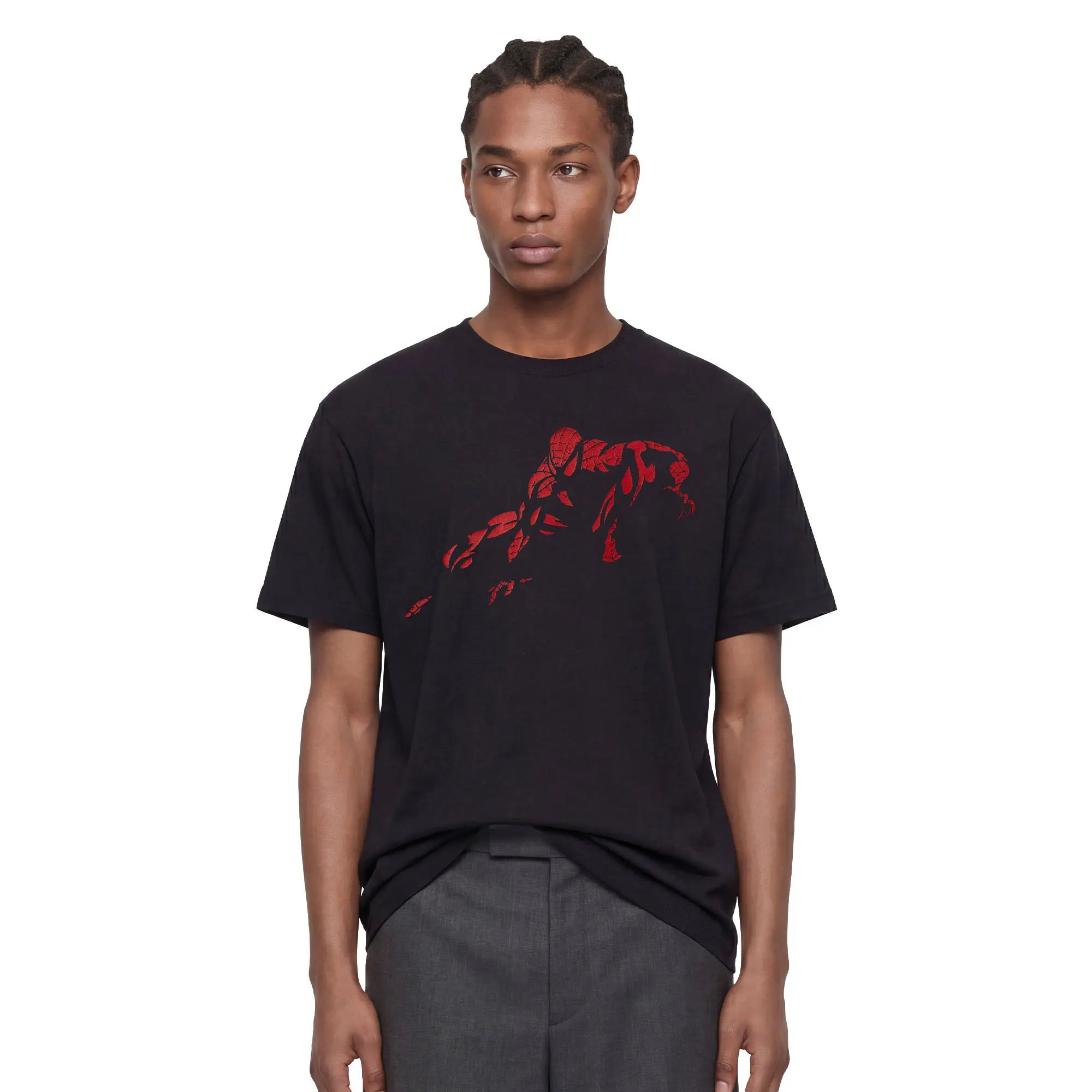 Marvel: Spider-Man Vintage Red Wraith Shadow Pose Mens T Shirt Marvel: Spider-Man Vintage Red Wraith Shadow Pose Mens T Shirt