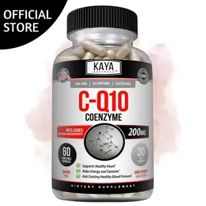 Kaya Naturals - CoQ10 Power Antioxidant Supplement for Vascular, Heart Health, Healthy Blood Pressure Levels, and Immune Function - Restores Daily Cellular and Energy Production - 60 Veggie Capsules Dietary Supplement