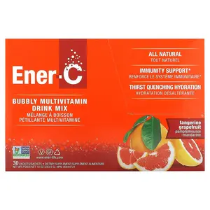 Ener-C Vitamin C, Bubbly Multivitamin Drink Mix, Tangerine Grapefruit, 1,000 mg, 30 Packets