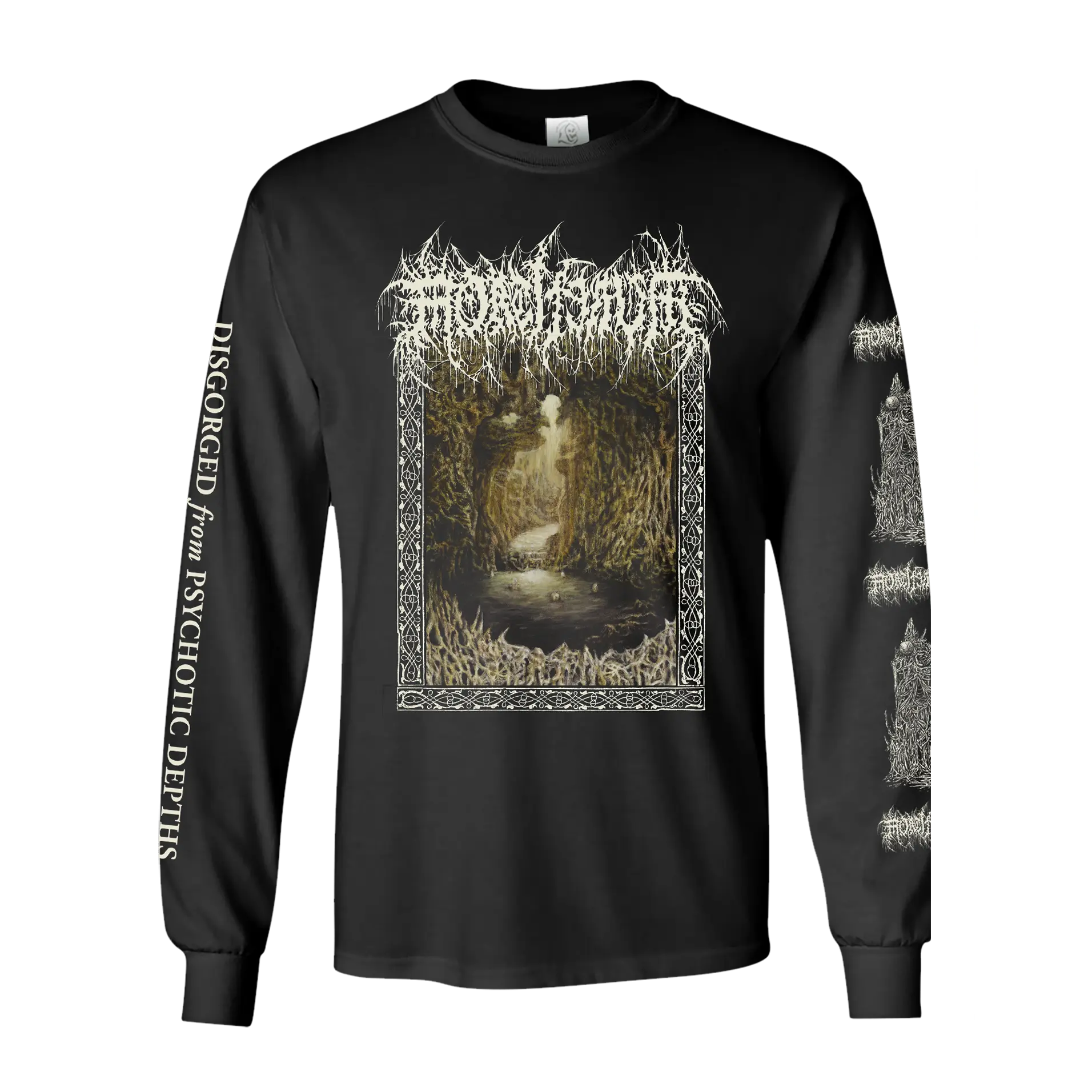 MORTIFERUM - 'DISGORGED FROM PSYCHOTIC DEPTHS' BLACK L/S