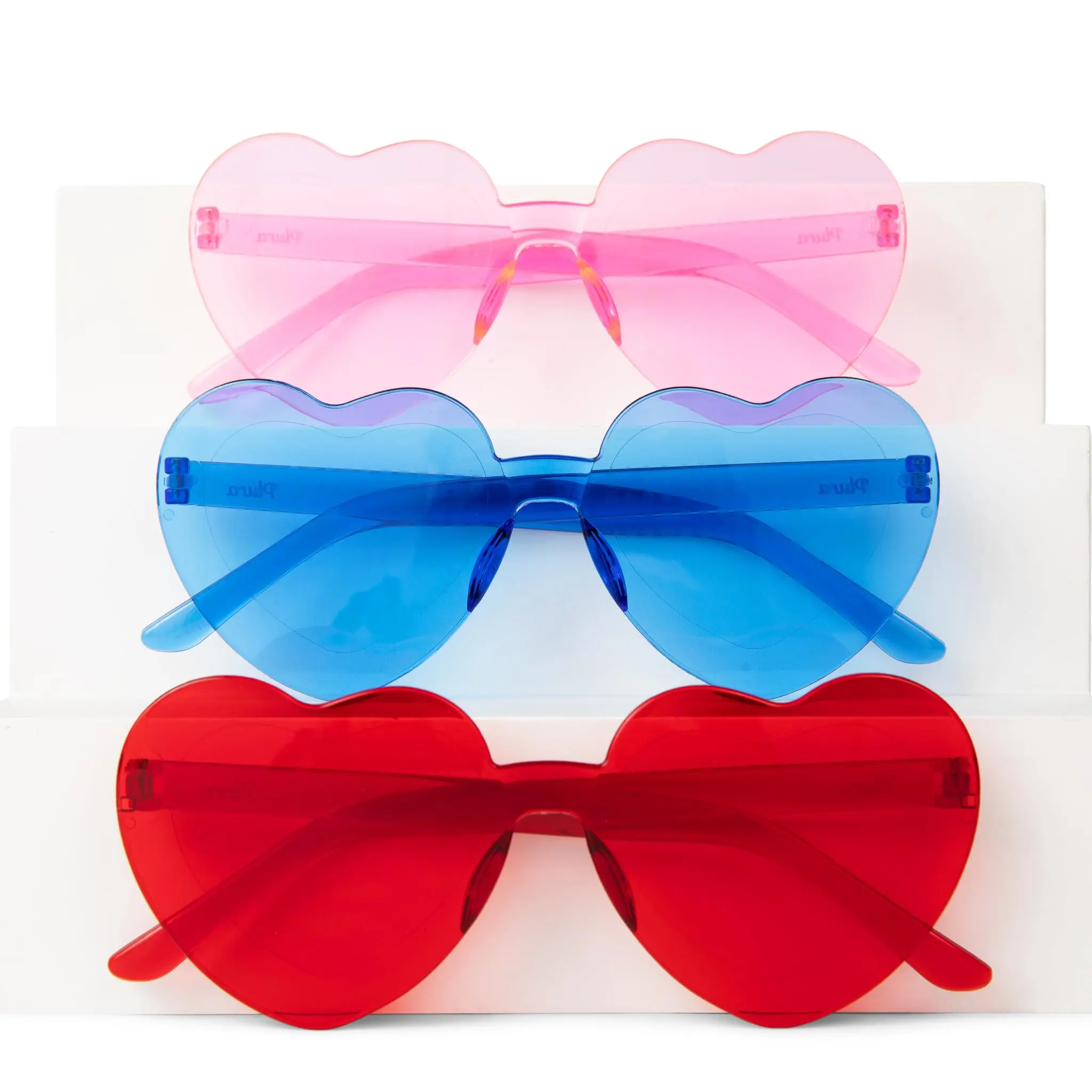 Plura Rave Heart Diffraction Sunglasses (6, Multicolor)