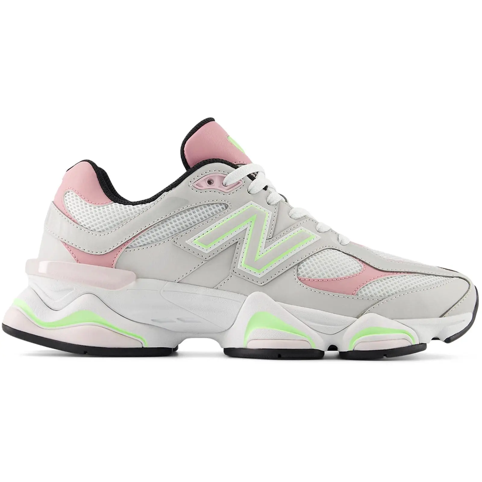 New Balance 9060 Grey Matter Pink Taffy Sneakers / Men’s Casual Lifestyle Shoes / Low-Top Lace-Up Footwear / Chunky Retro-Inspired Design / Cushioned Everyday Comfort / Grey Matter and Pink Taffy Colorway / Breathable Mesh Upper / Durable Rubber Outsole