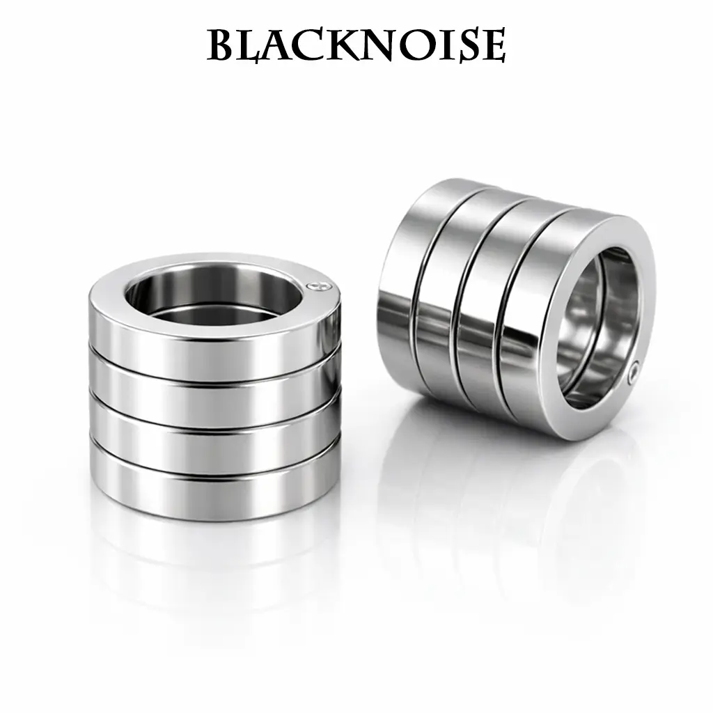 4-Ring Thumb Stackable Ring Set, Stackable Stainless Steel Fidget Ring, Textured Band Rings for Everyday Styling, Unisex Gift