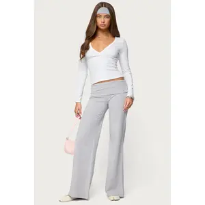 Wide Leg Foldover Pants Wide Leg Foldover Pants