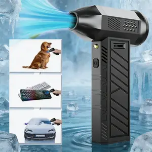 Powerful Rechargeable Electric Air Compressor Dust Blower, Turbo Blower Wireless Turbine Blaster for Car Detailing Computer Keyboard Cleaning Home Garage Outdoor Use Portable Cordless Air Gun High Performance