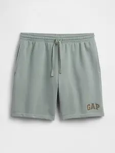 Gap Menswear Comfy Fleece Logo Shorts with Drawcord Ties & Kanga Pockets Soft Banded Hem for Factory Stores