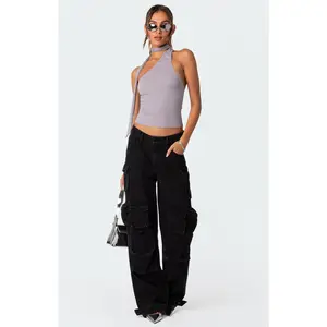 Edikted Women's Melony Asymmetric Scarf Top