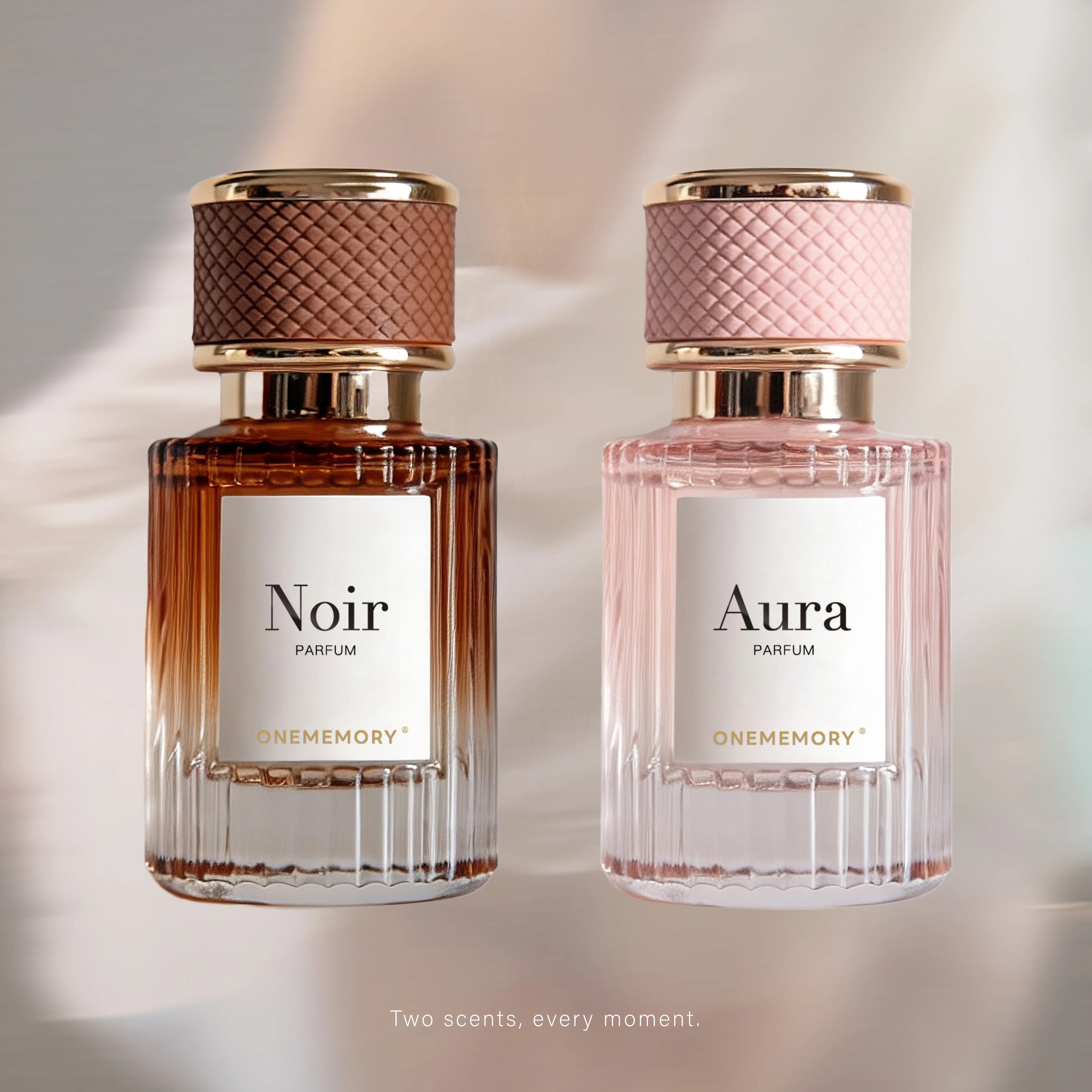 ONEMEMORY Aura & Noir EDP Duo Set 30ml+30ml | Aura for Workday, Noir for Date Night | 2-Piece Women’s Perfume Gift Set | Bright Floral & Coffee Vanilla Scent