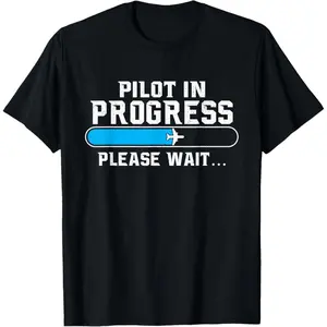 Pilot in Progress - Airline Pilot Aviation Aircraft Lover T-Shirt Unisex T-shirt