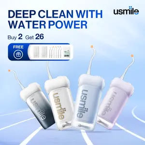 usmile C10 Water Flosser 99.99% Plaque Removal with Guiding Nozzle, 4 Modes Cordless Oral Irrigator, Portable 95-Day Battery Life