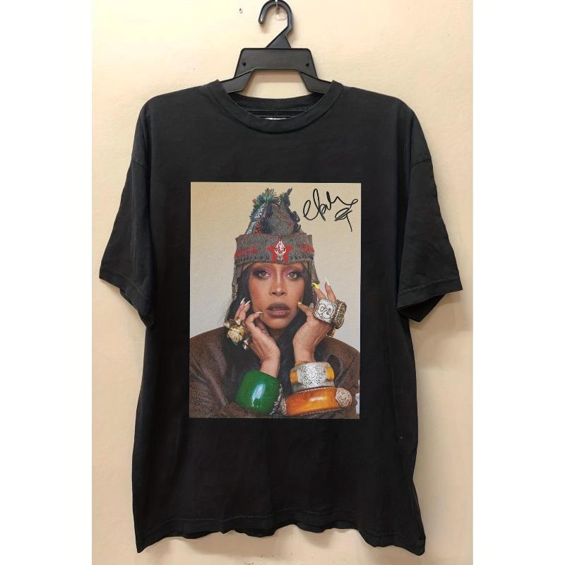 Vintage Erykah Badu Signature Portrait Graphic Oversized T-Shirt Neo-Soul R&B Legend Retro Streetwear Casual Tee 100% Cotton Crewneck Unisex S-5XL Vintage Erykah Badu Signature Portrait Graphic Oversized T-Shirt Neo-Soul R&B Legend Retro Streetwear Casual Tee 100% Cotton Crewneck Unisex S-5XL