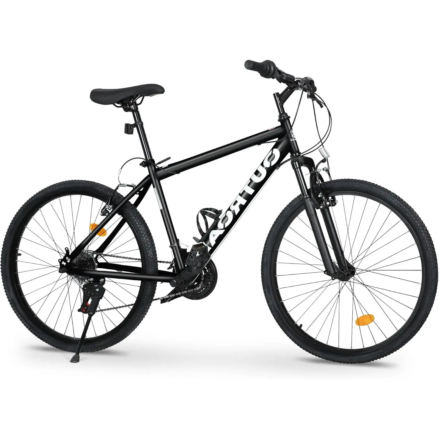 Outroad 26 Inch Mountain Bike, 7-Speed/High-Carbon Steel/Aviation Grade Frame, Dual V Brake, Adjustable Ergonomic Seat Bicycle for Men Women Adult, Quick Assembly in 20 Minutes