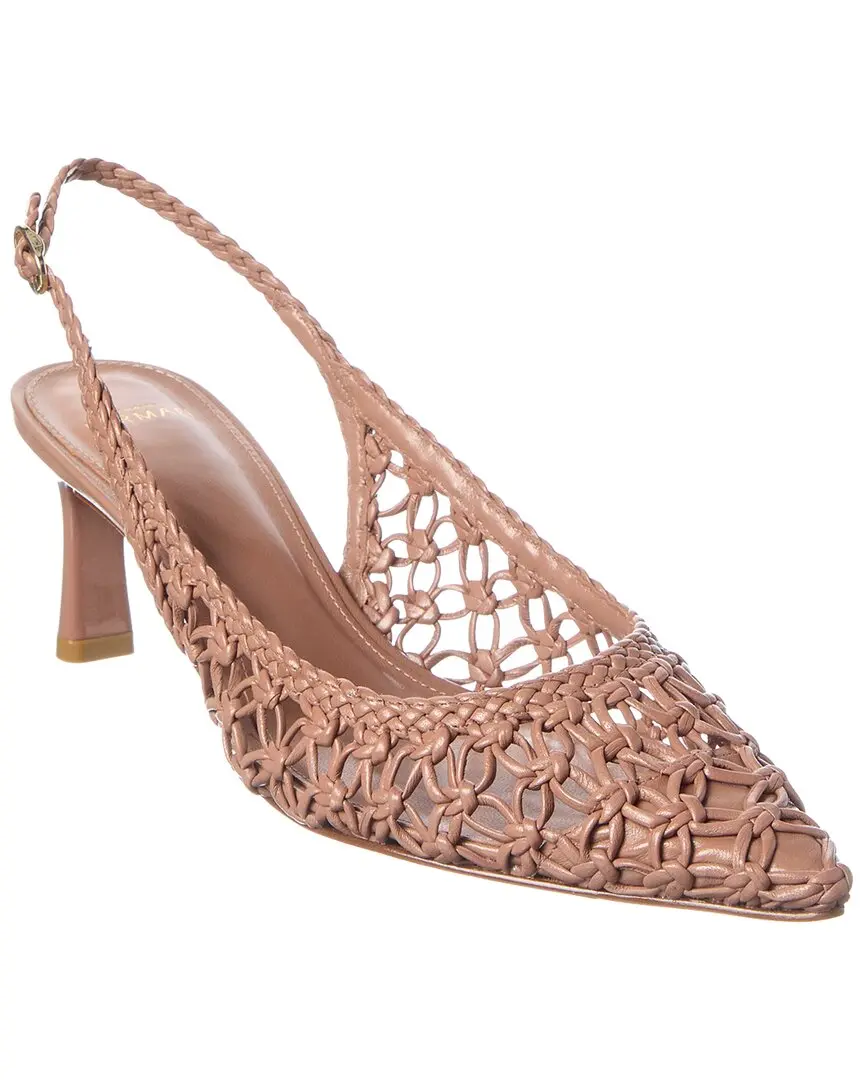 Alexandre Birman Jane Tresse 60 Leather Slingback Pump