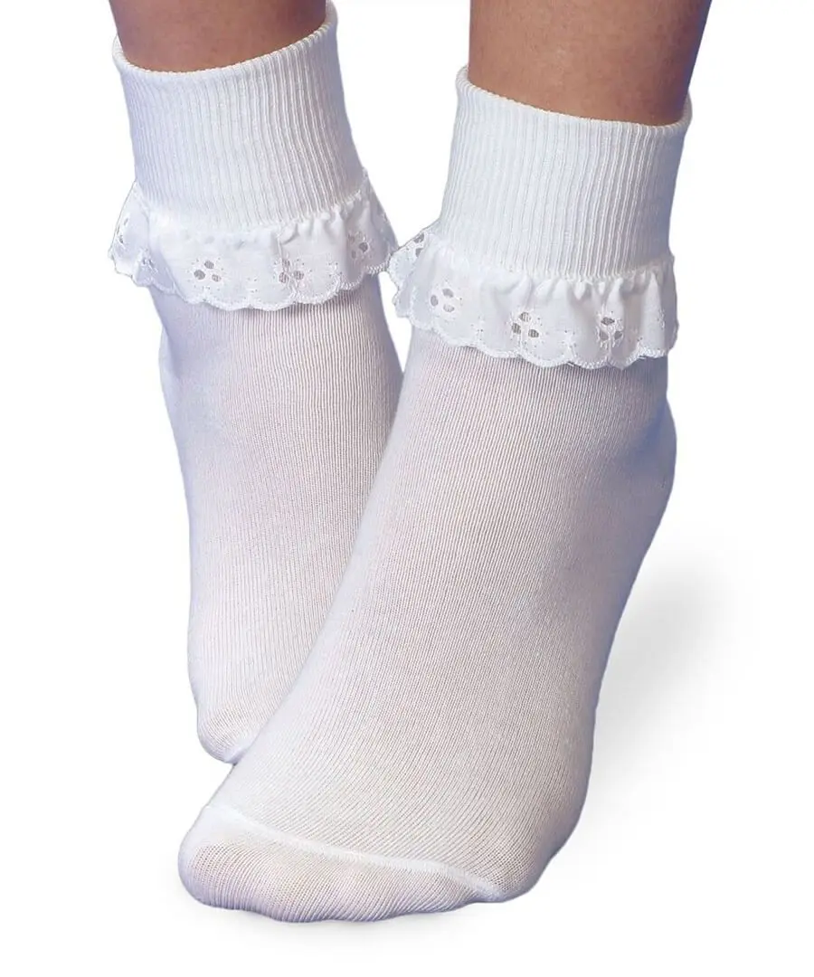 Jefferies Socks Lace Socks Cotton Knit Ankle Turn Cuff Fashion Cute Dress 1 Pair Pack Womenswear