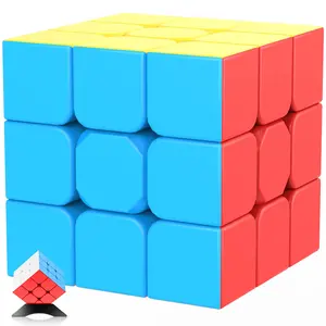 Speed Cube 3x3x3 Stickerless with Cube Tutorial - Turning Speedly Smoothly Magic Cubes 3x3 Puzzle Game Brain Toy for Kids and Adult