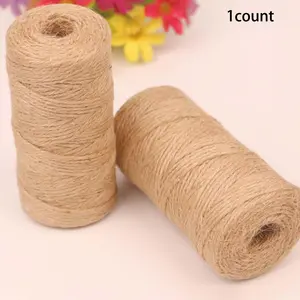 1 Roll Natural Jute Twine, Durable Jute Rope For Arts And Crafts, Packing String For Gifts, DIY Crafts, Festive Decoration, Gift Package