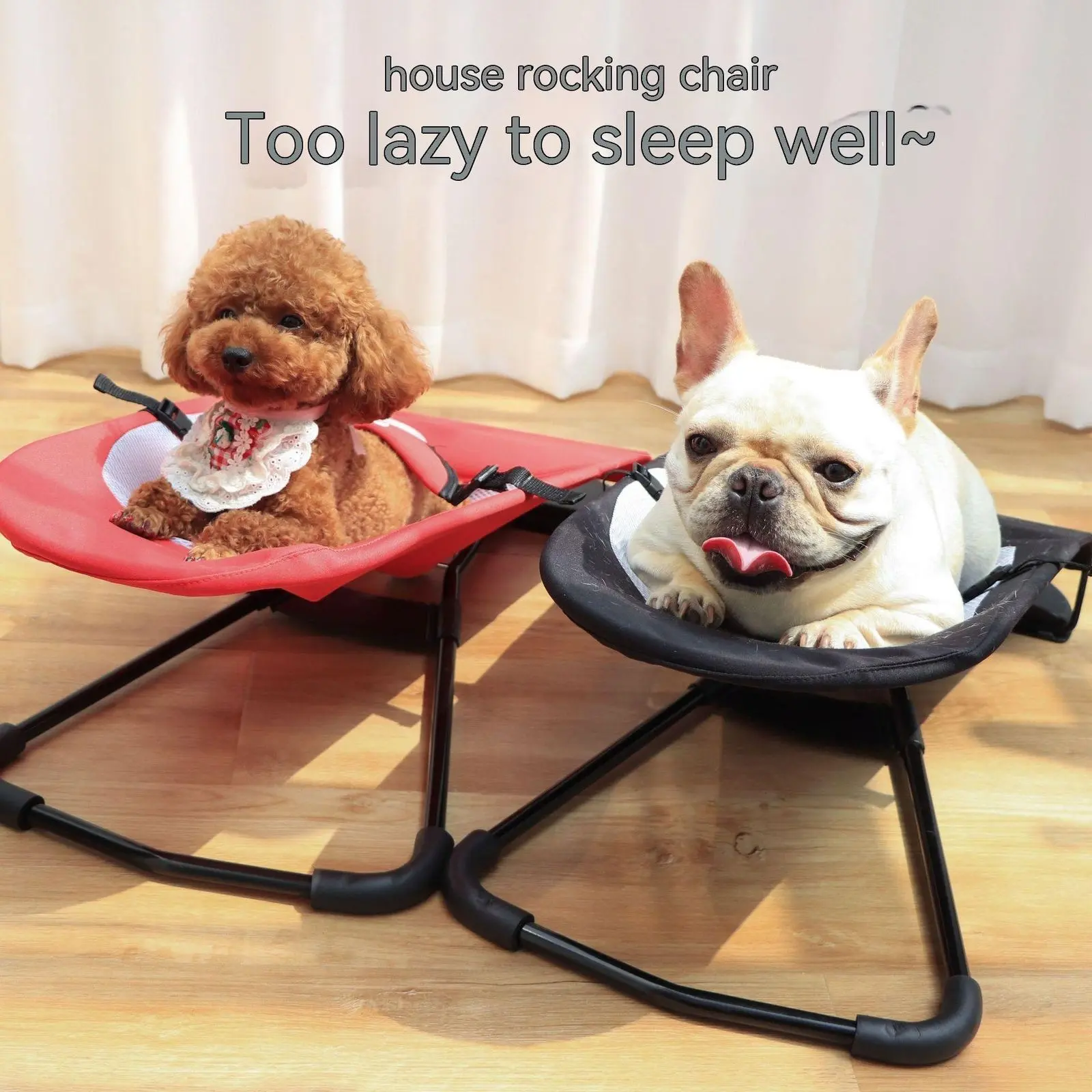 Portable Pet Rocking Chair Cushion - 78x39x42cm, Gentle Rocking, Reduces Anxiety for Dogs (Pet Supplies, Dog Furniture Accessory)