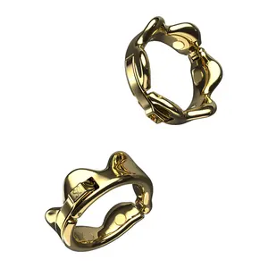 LOCKINK Premium Gold-Tone Ring Adjustable Metal Ring for Men