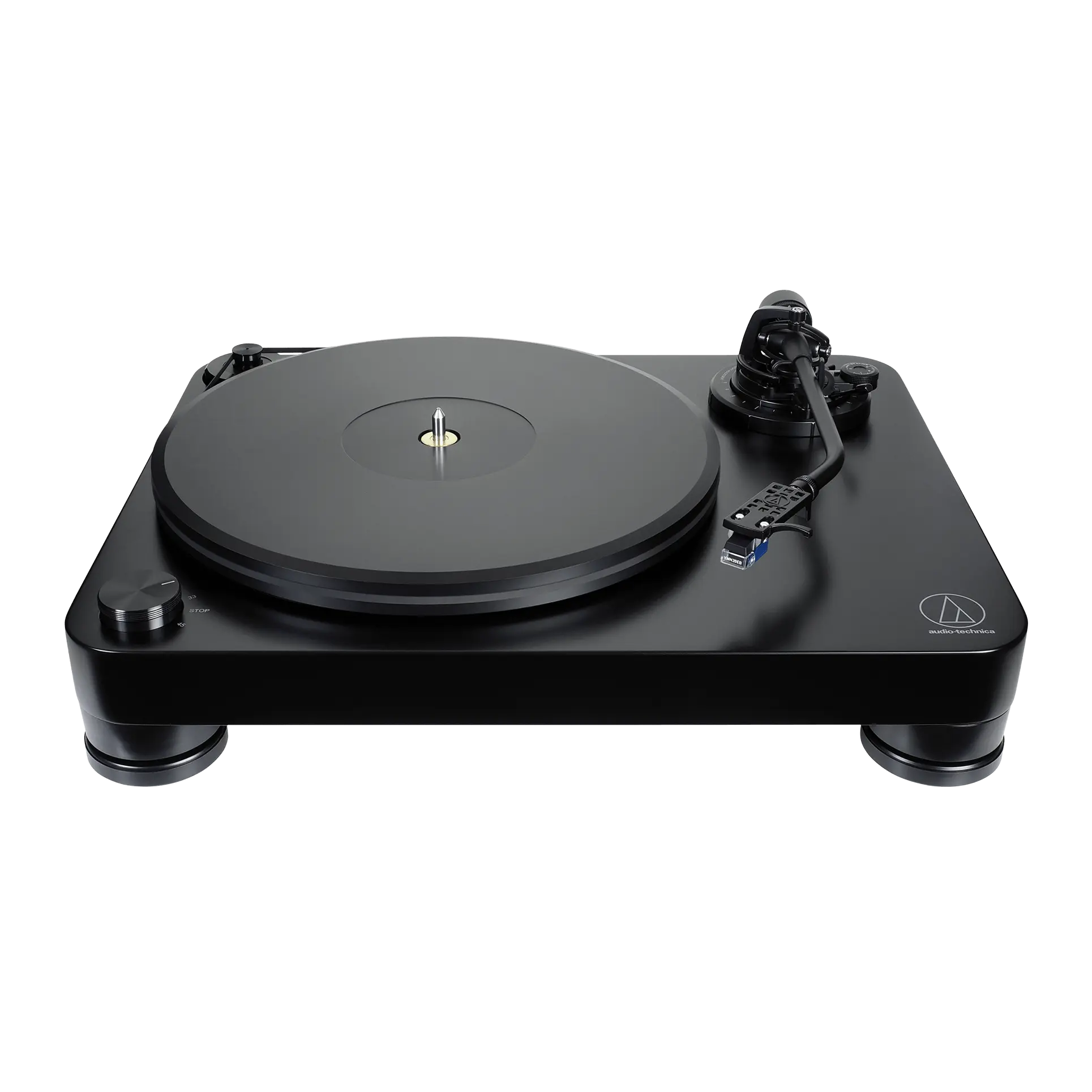 Audio-Technica AT-LP7X Solid Black Acrylic Turntable with Dust Cover and RCA Cable, 17 Lb / 7.6 Kg