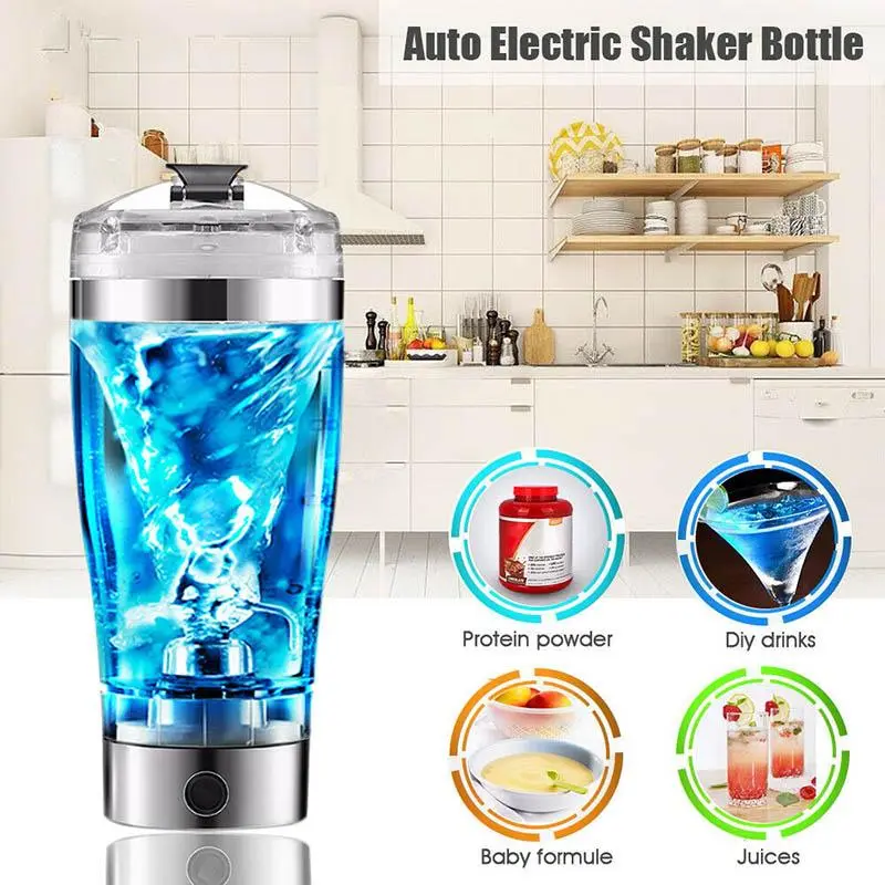 Electric Protein Shake Stirrer Cup - Handheld Portable Mini Blender, Rechargeable USB-Charging Single-Serve Consumer-Grade Mini Appliance, 1-Touch Button-Activated Fast Kitchen Tool for Sports & Fitness, Milk, Coffee, Mini Appliances