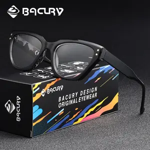 BACURY Unisex Retro Cat-Eye Reading Glasses, Bold Thick Frame, Gradient Tortoiseshell Pattern, Stylish Eyewear for Everyday Wear