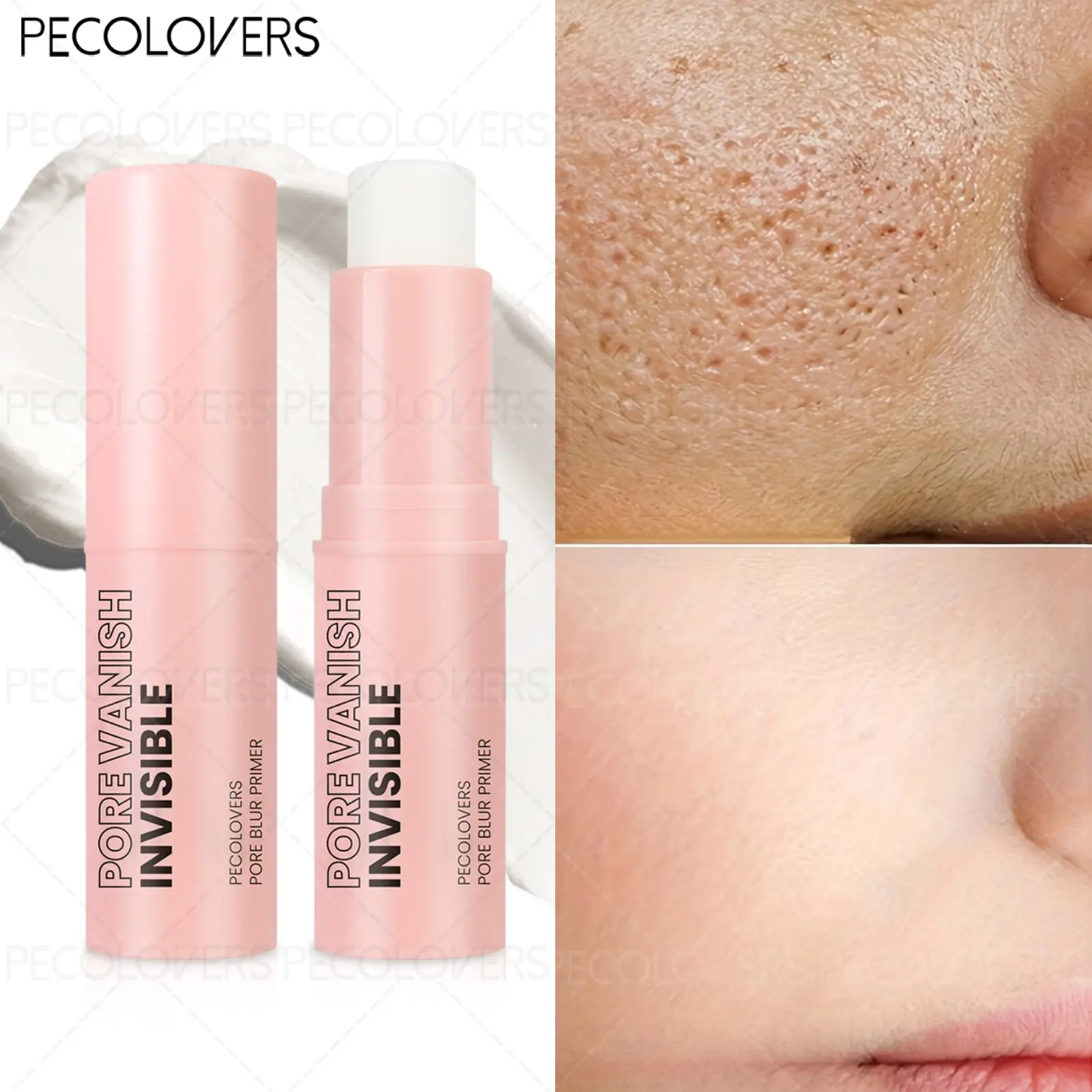 Oil-control Invisible Pore Intensive Pore Care Makeup Stick Face Primer Long Lasting Pore Concealer Pre Makeup Moisturizing Isolating Cream Gel Concealer Stick Hydrating Moisturize Moisture Hydrate